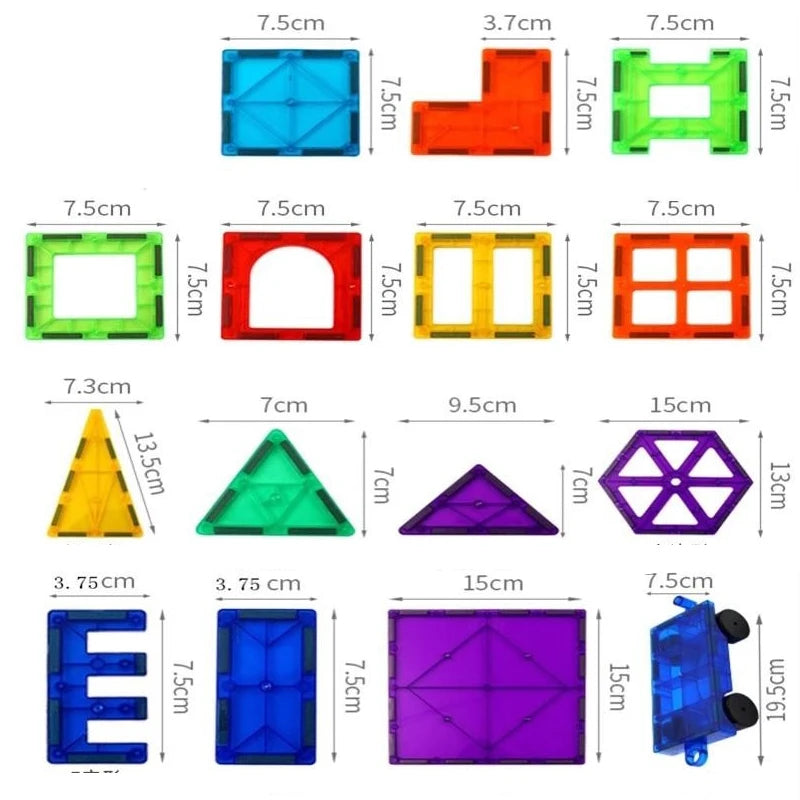 3D magnetic blocks supporting creativity and fine motor skills