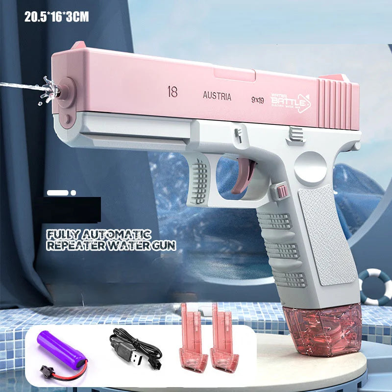 Electric Water Gun – Rechargeable Automatic Water Blaster for Kids