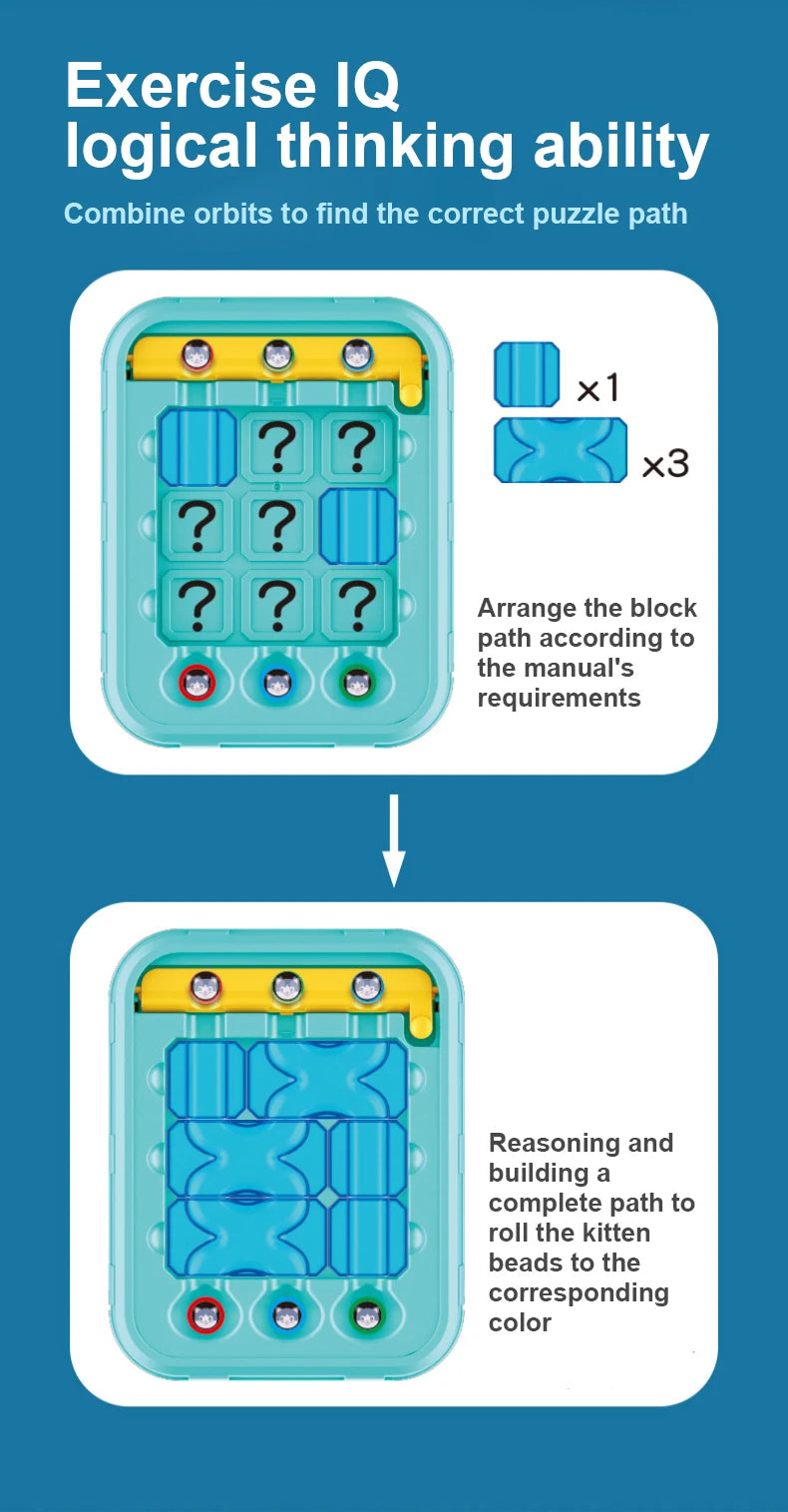 BrainRoll™ Ball Maze Puzzle Game – Logic & Reasoning Educational Toy for Kids 3+