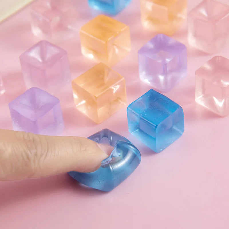 ChillCube Squishy Ice Cube Fidget Toy for Sensory Relief, ADHD, and Autism Support