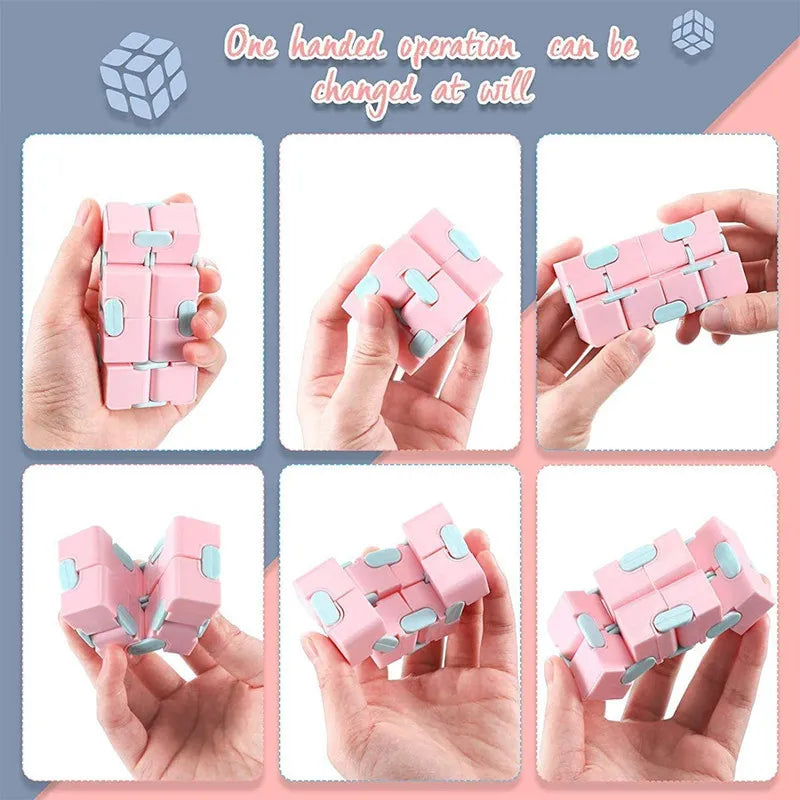Screen-free calming puzzle cube for school, work, and travel