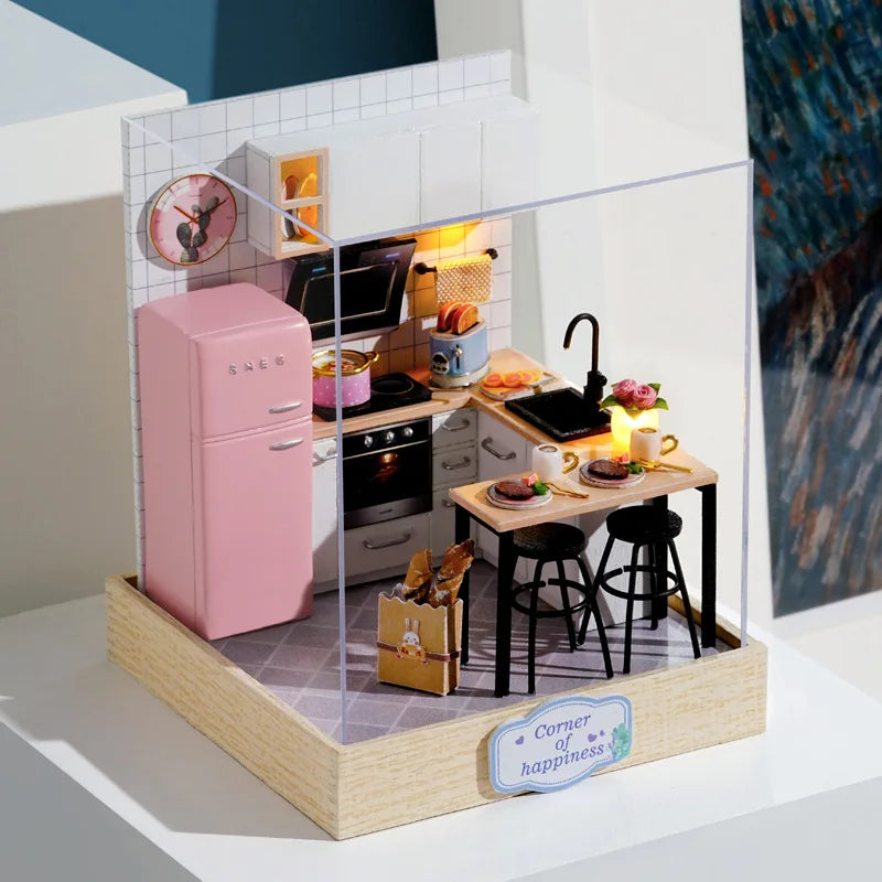 DIY Wooden Café Puzzle | 3D Dollhouse Kit for Creative Kids