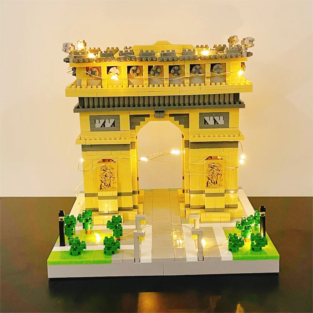 Mini Eiffel Tower Building Blocks Set with LED Light – Paris Model Kit