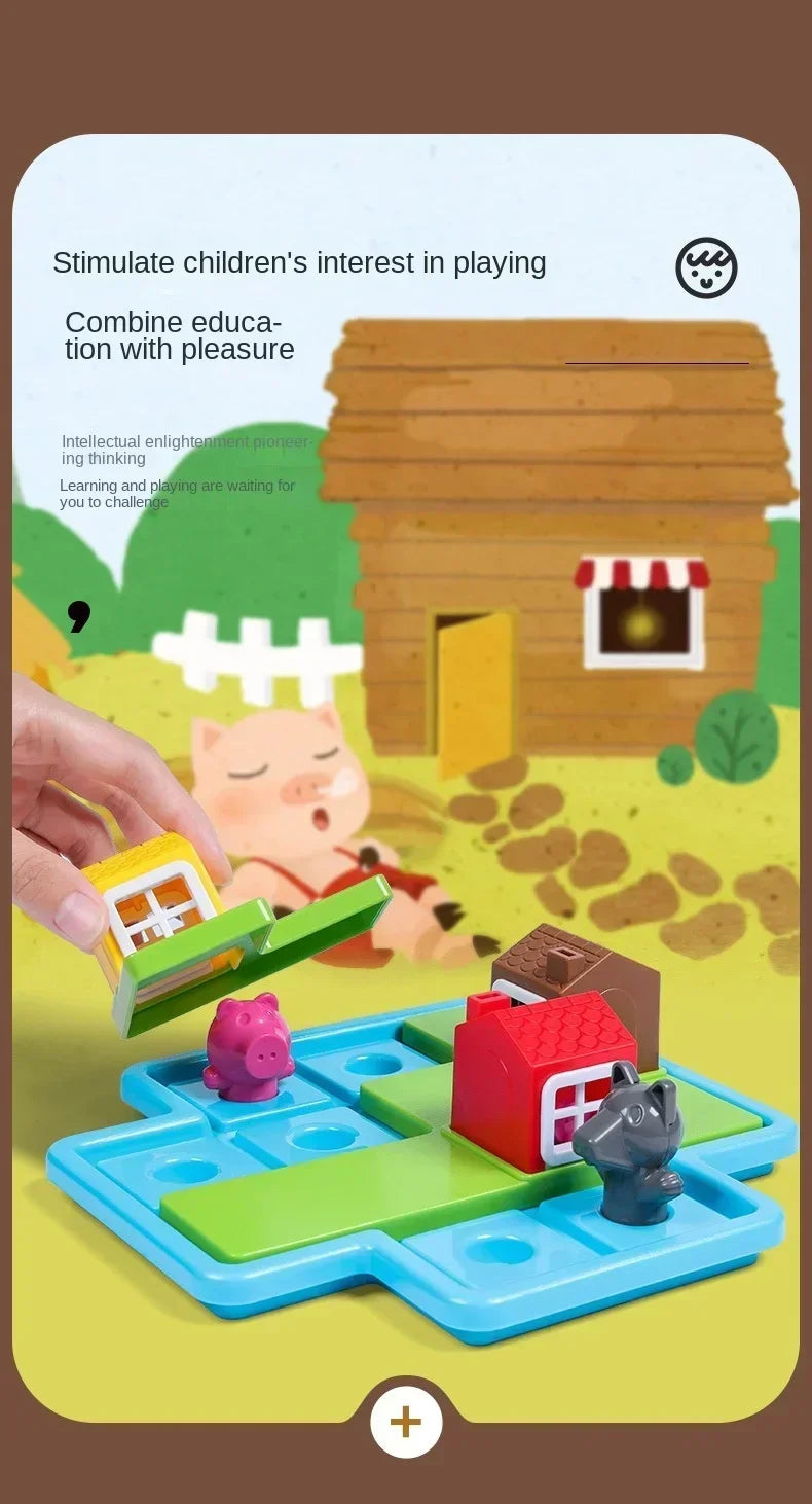 FairyTaleBuild™ Three Little Pigs 3D Puzzle – Story-Based Brain Teaser for Kids