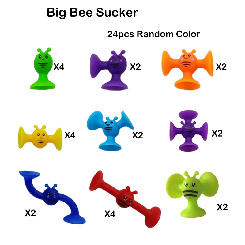 Suction Bees Sensory Toy – Portable Infant Sensory Toy for Fine Motor Skills