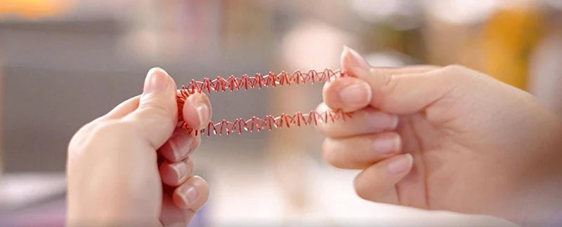 Flexible sensory rings used during mindfulness practice