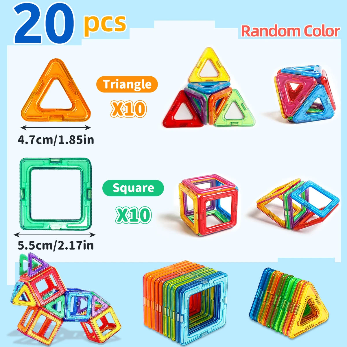 MagnaQuest STEM Magnetic Building Blocks for Kids Ages 3 and Up