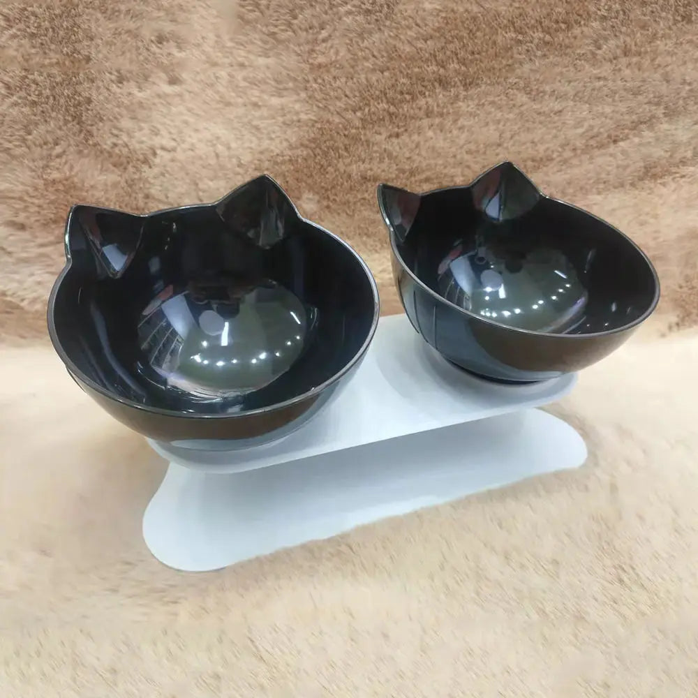 PurrTilt Ergonomic Cat Bowl Set for Improved Digestion and Neck Comfort