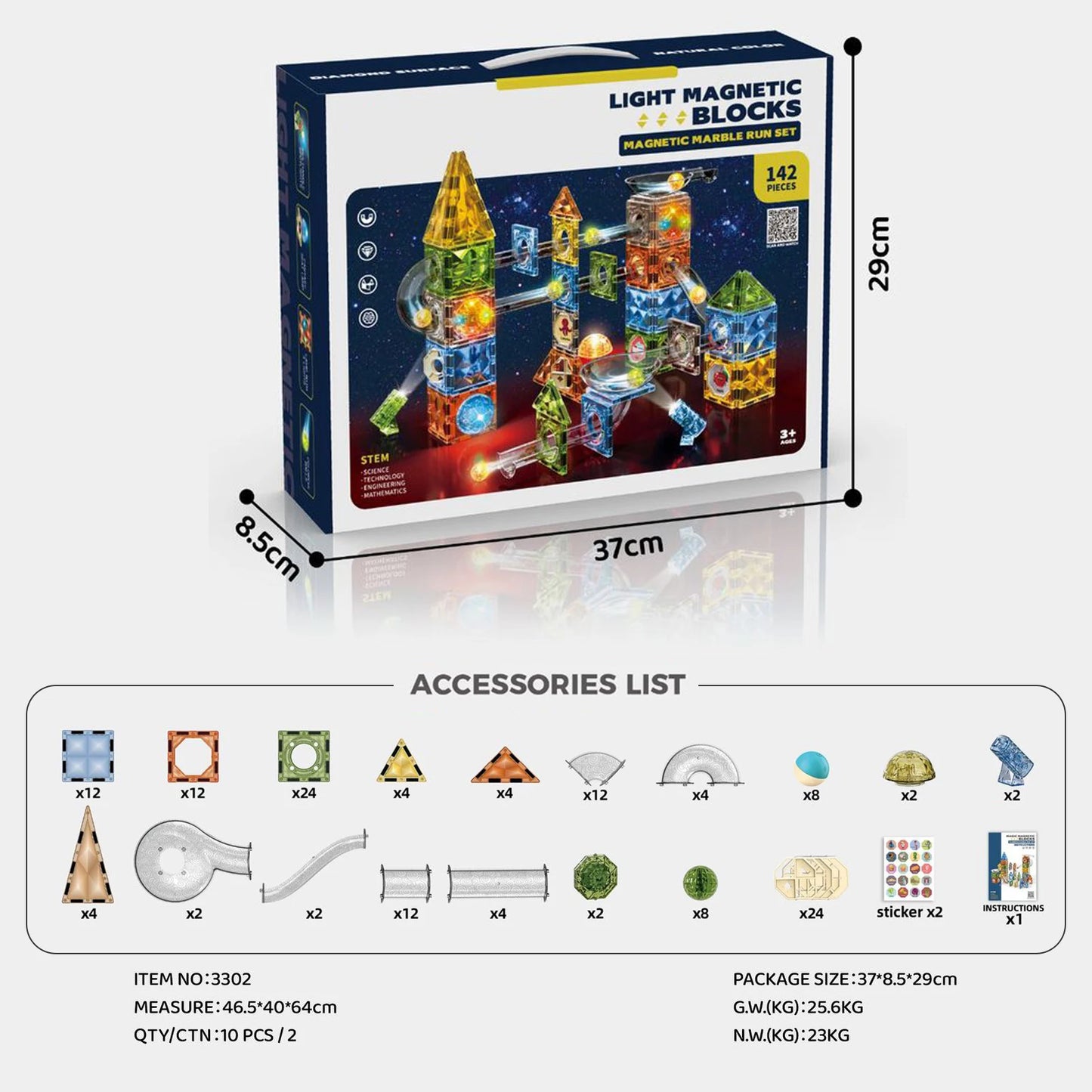 magna tile sensory tool set