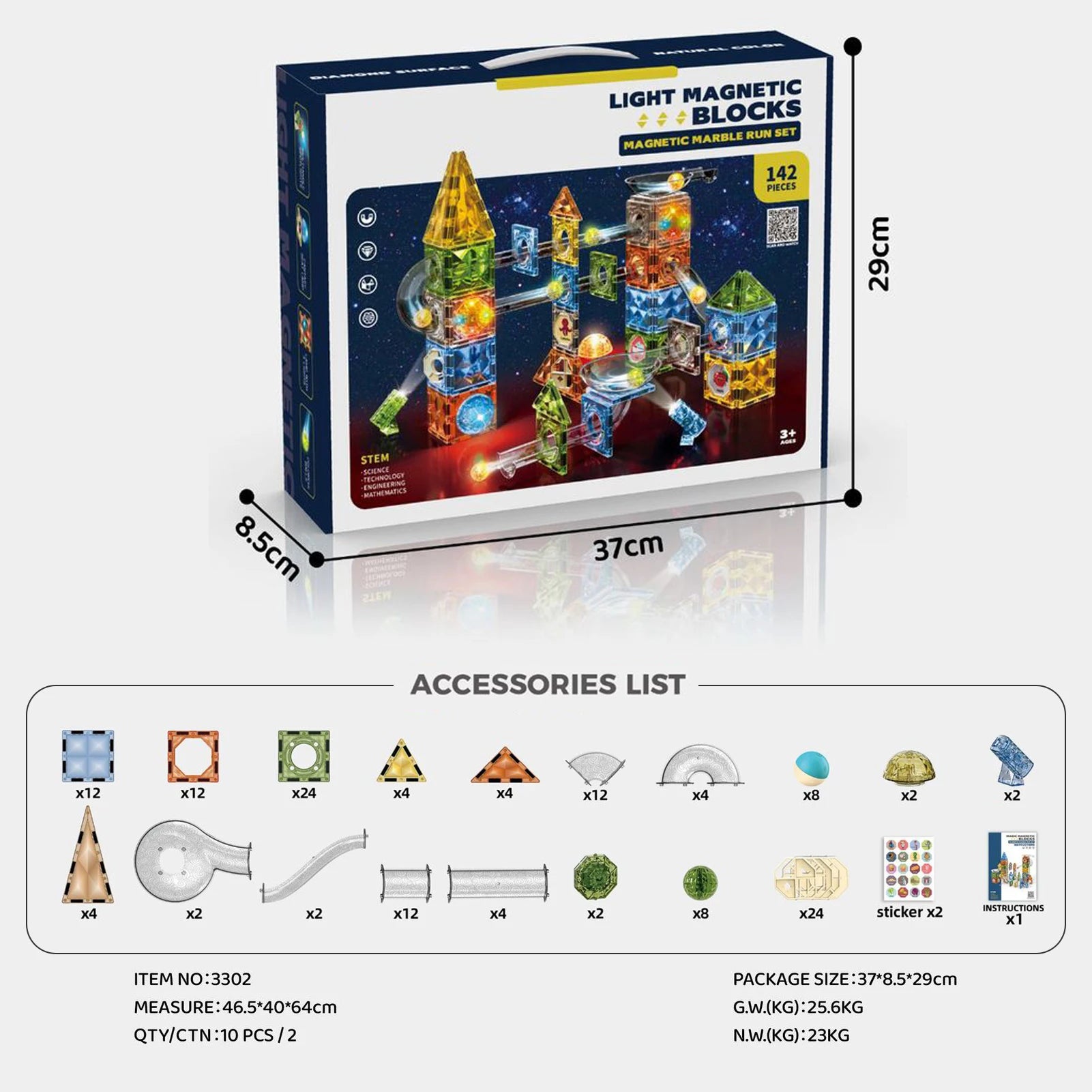 magna tile sensory tool set