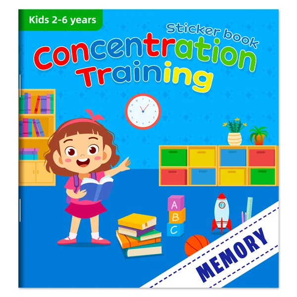 Montessori Educational Cartoon Sticker Books for Kids Age 3–6