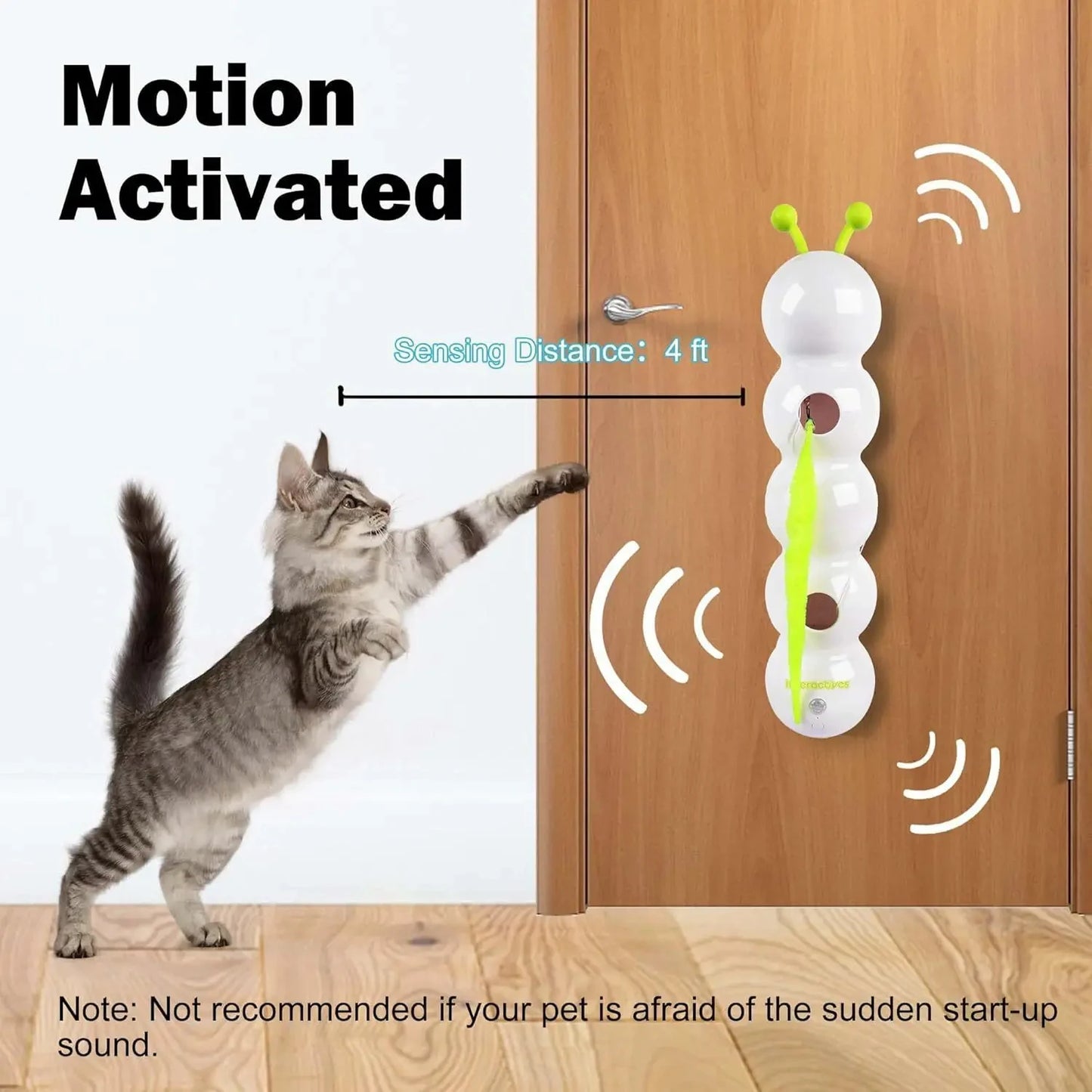 FeatherFlick Smart Automatic Cat Toy – Interactive Feather Stick for Solo Play