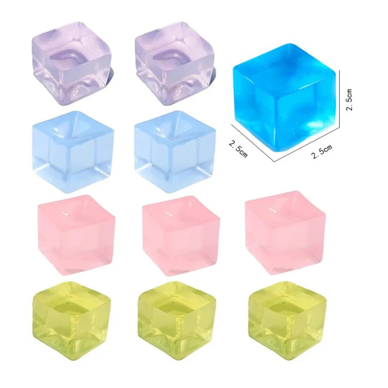 ChillCube Squishy Ice Cube Fidget Toy for Sensory Relief, ADHD, and Autism Support