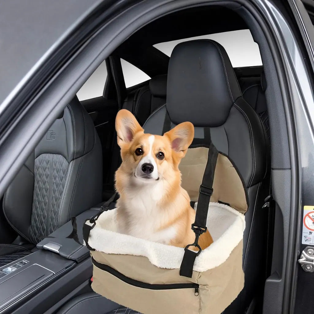 Cosy travel dog bed booster seat reducing stress during rides