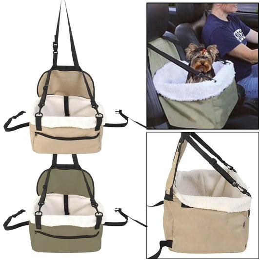 Durable dog car booster seat with anti-slip design for safe travel