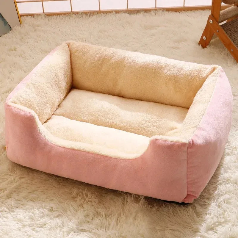 Calming plush pet bed for cats and small dogs to support better sleep
