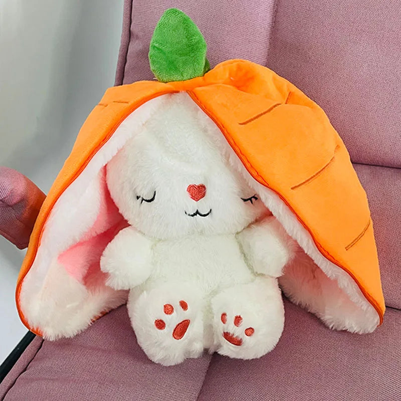 carrot plush toy with calming night light for toddler