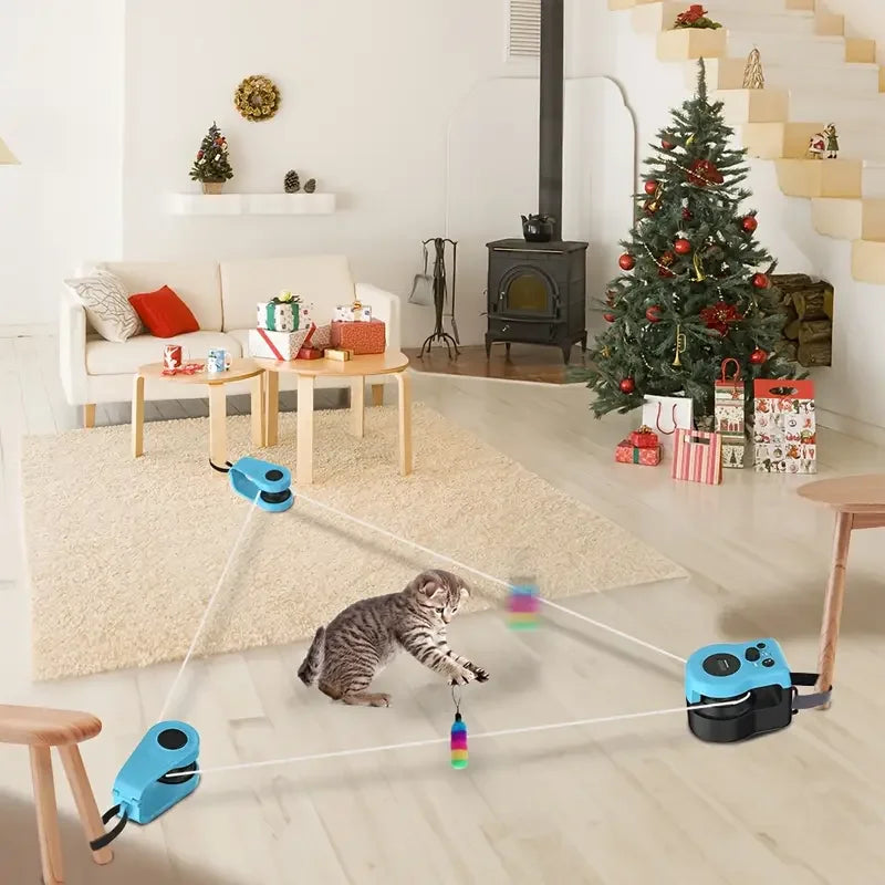 Durable plastic chase toy for active cats and playful puppies.