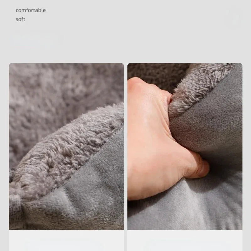 Cozy soft cat bed with raised edges for anxiety relief and comfort