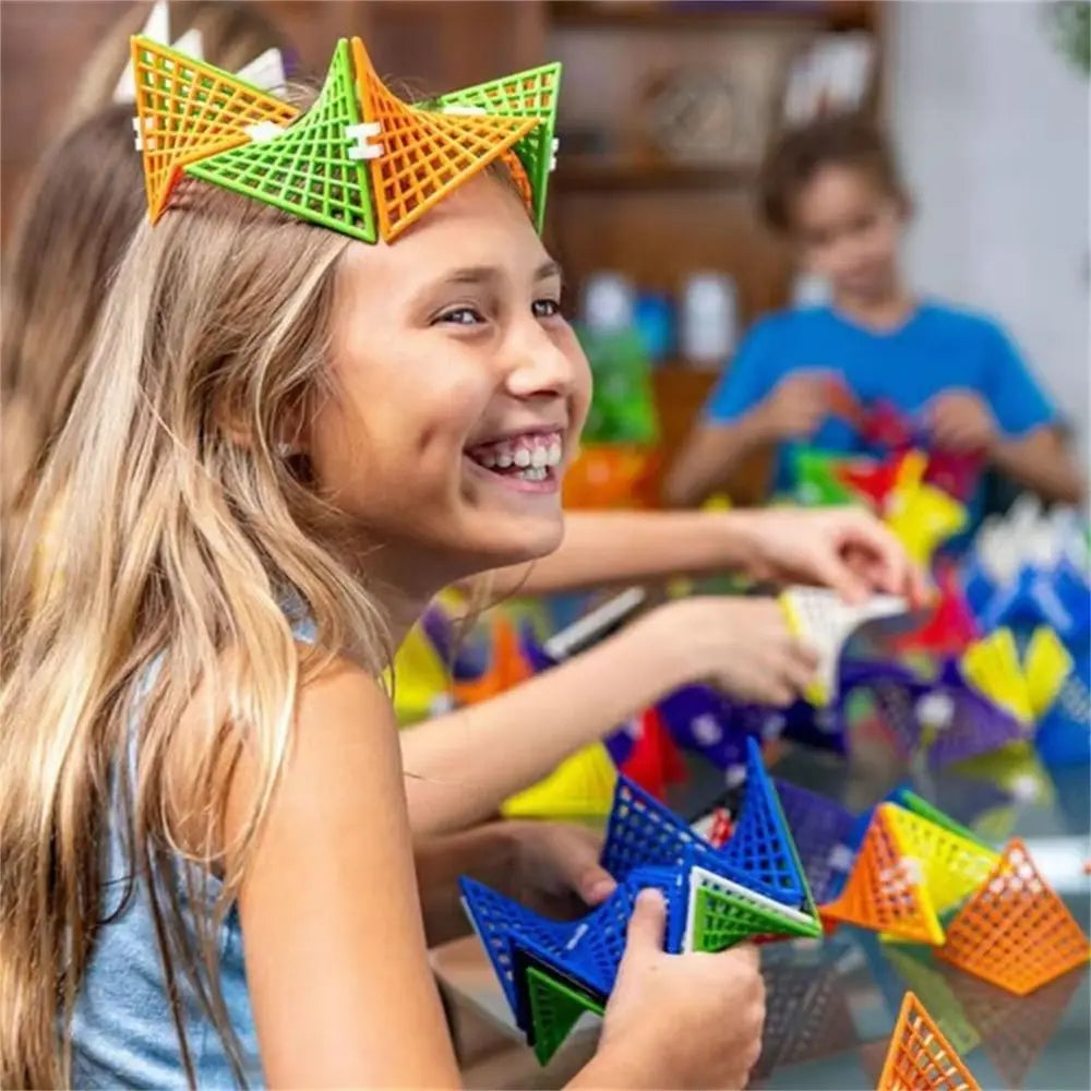 Creative flex and hinge building toy for kids to learn through play.