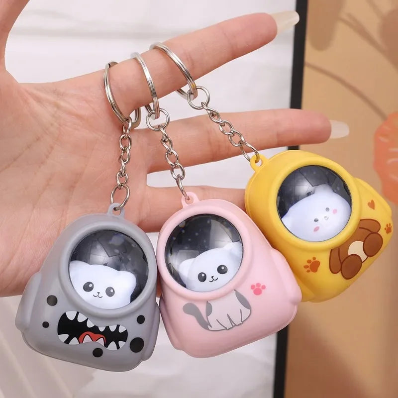 Cute LED mini torch keychain for cat lovers
