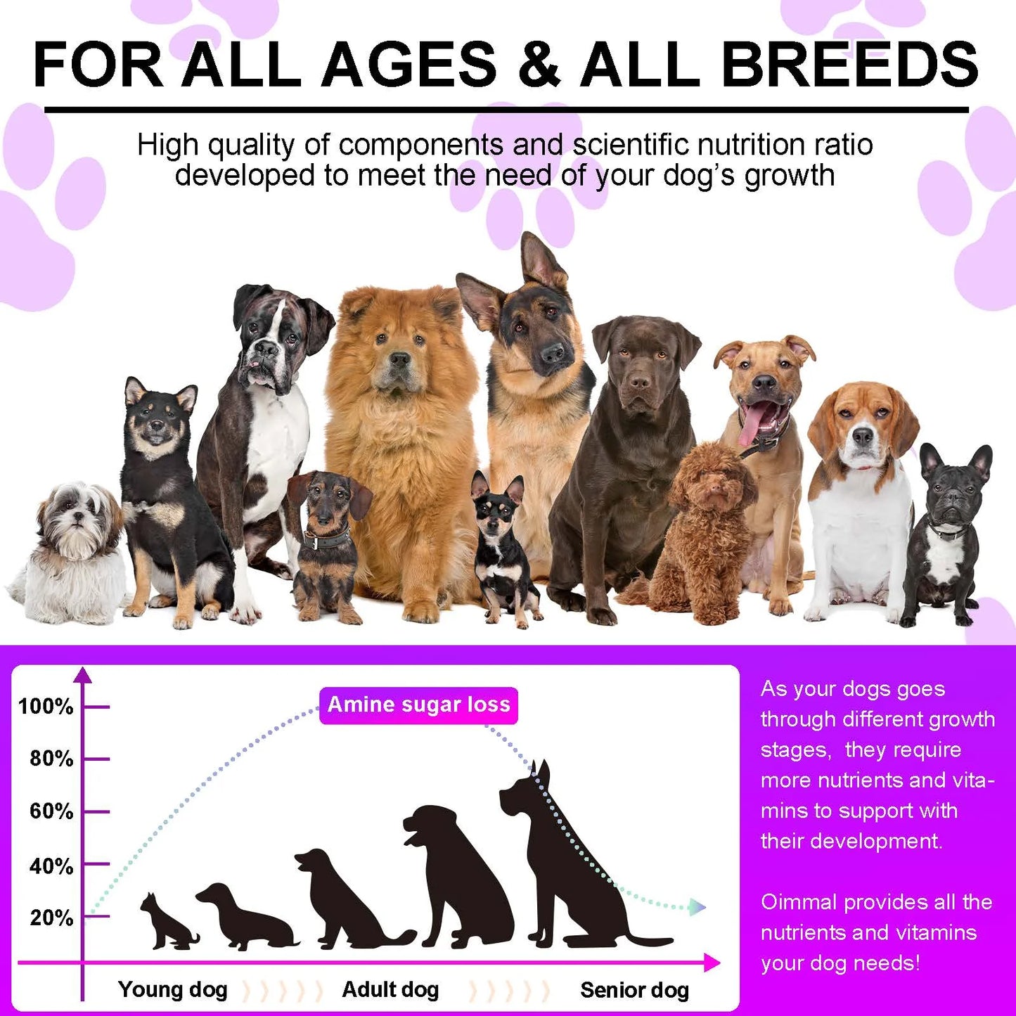 Dog digestive supplements with postbiotic effect to improve gut balance and immunity
