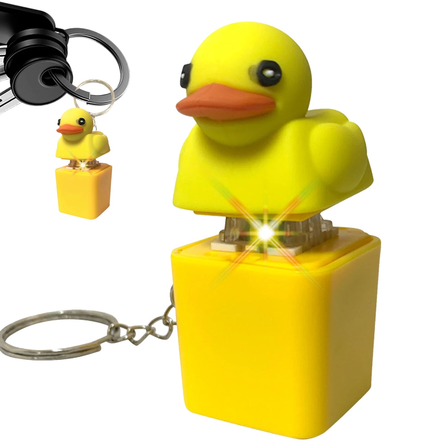 LED duck fidget toy glowing and quacking