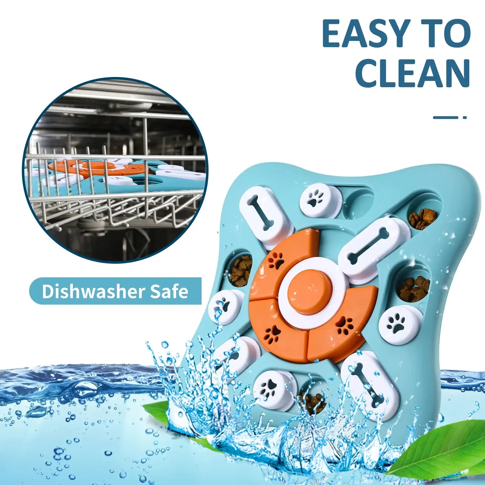 Durable interactive dog puzzle enrichment toy for small medium large breeds