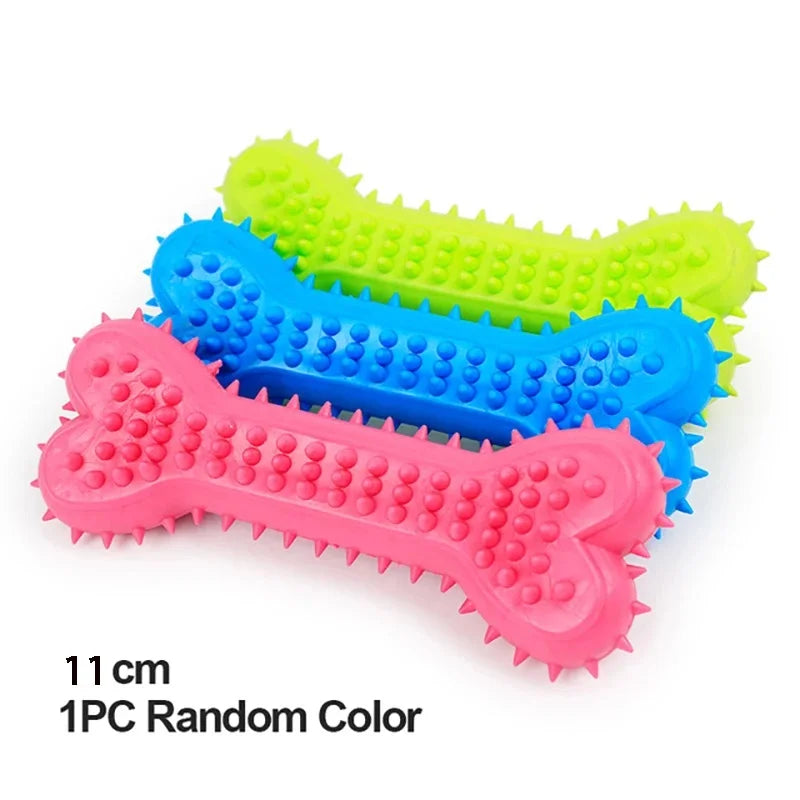 Eco-friendly puppy teething chew toy made from safe rubber