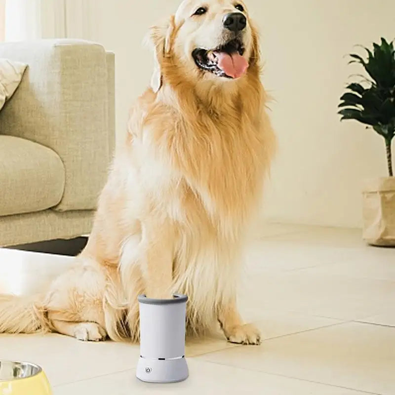 Gentle silicone electric paw cleaner for sensitive paws — safe for puppies and dogs with sore pads