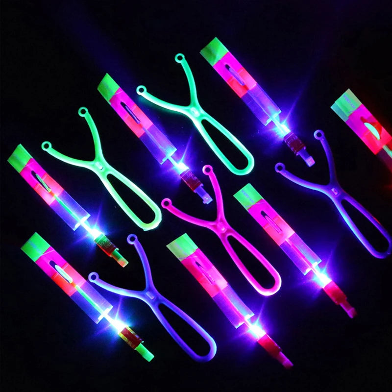 Glow-in-the-dark rocket launcher toy for kids and teens
