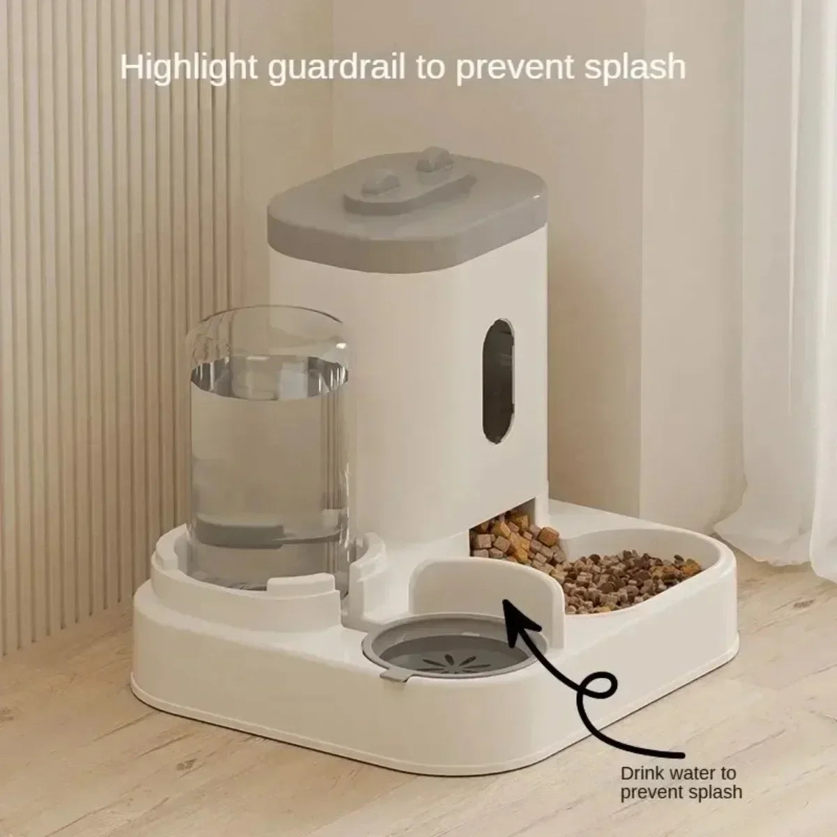 Gravity pet feeding bowl non-electric design for small dogs and cats