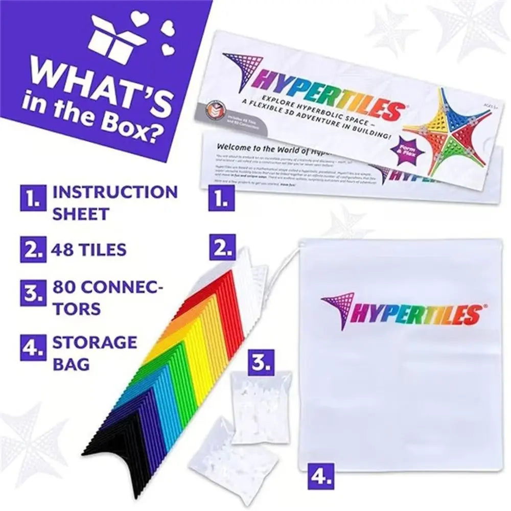 Educational toy for kids to build infinite geometric shapes and spirals.