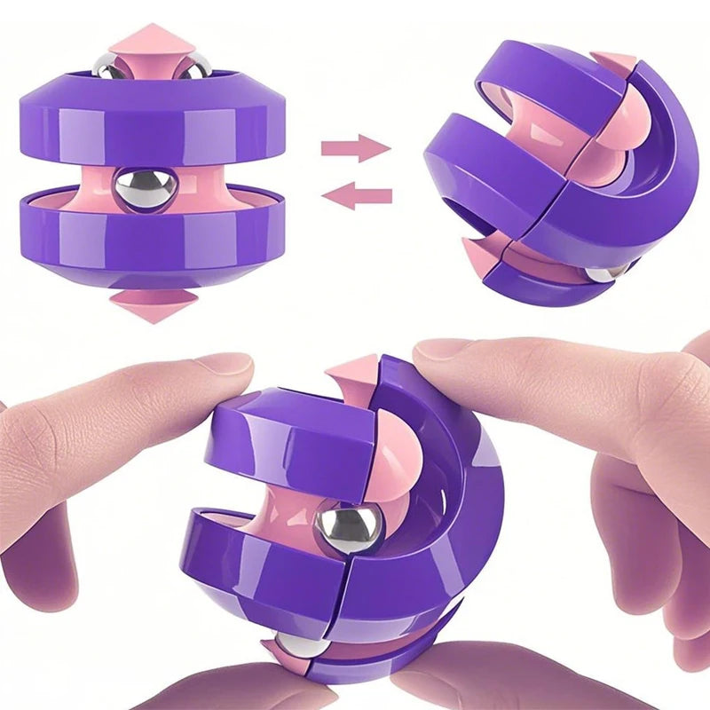 Close-up of InfinityOrbit™ spinning ball toy used for anxiety and sensory relief
