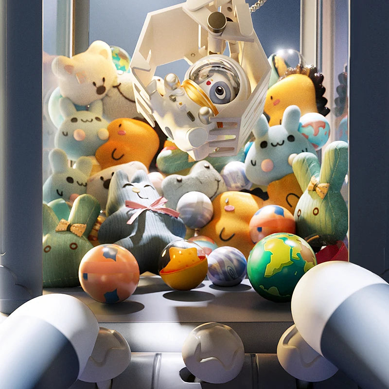 kids pretend play arcade vending toy at home