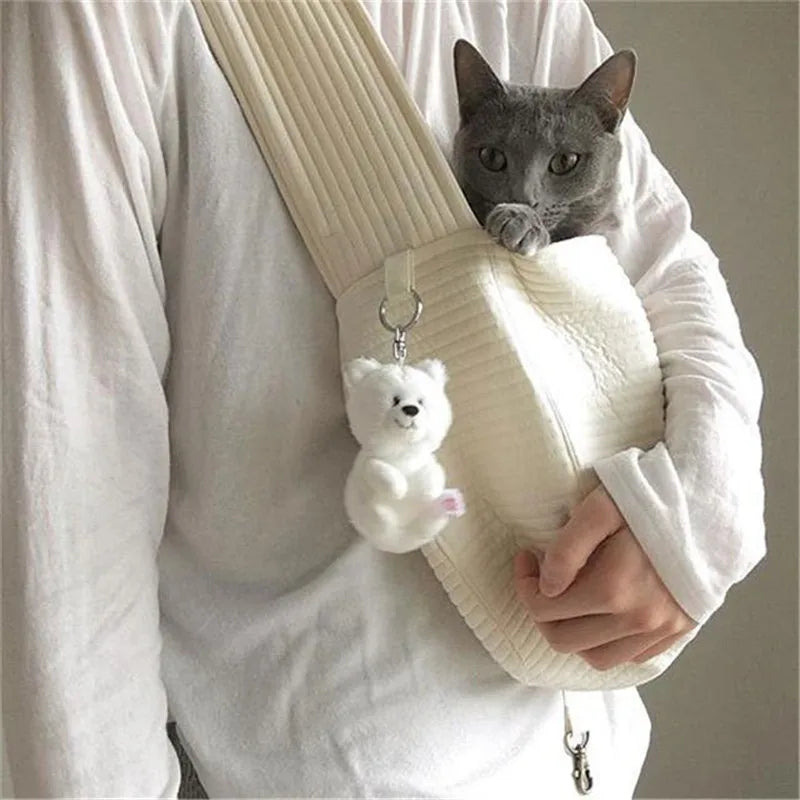 Lightweight breathable travel sling bag for small dogs