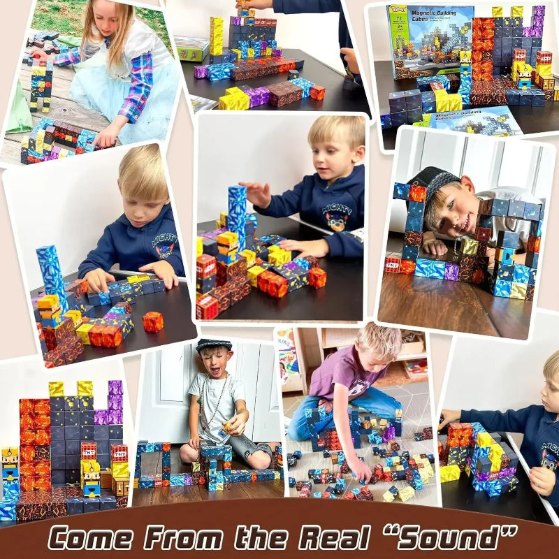 Minecraft-Inspired Magnetic Building Blocks for Creative STEM Play