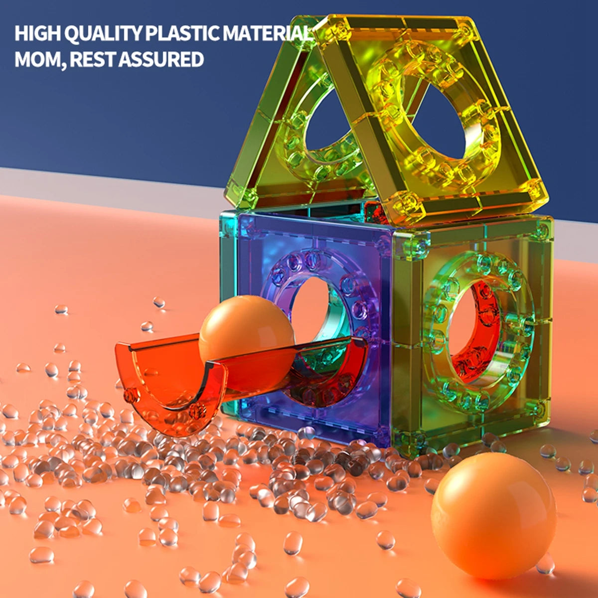 Magnetic marble run for ages 3 to 10