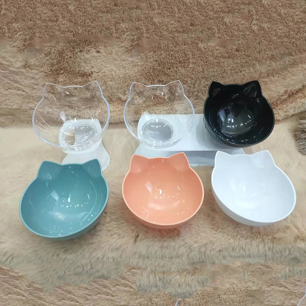 inclined cat feeder bowls promoting healthy eating posture