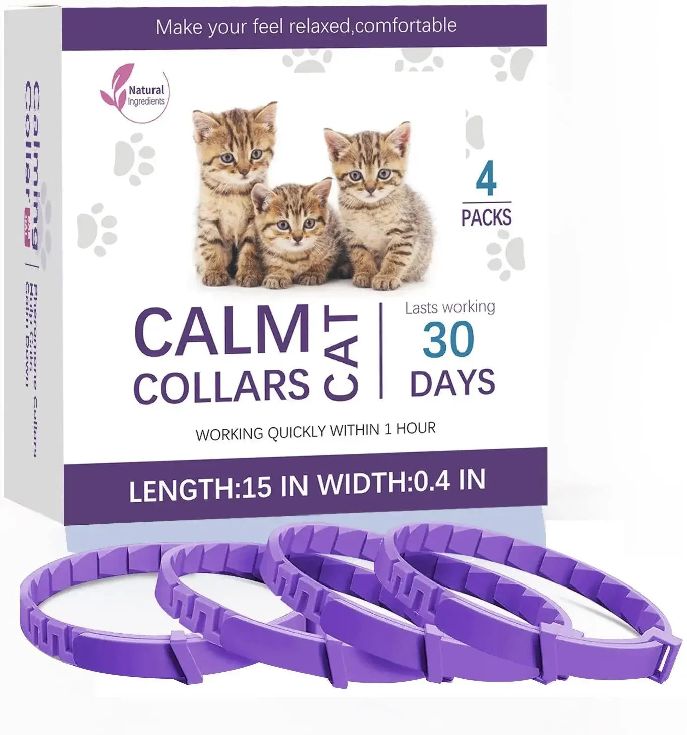 natural calming collar for separation anxiety relief in dogs and cats