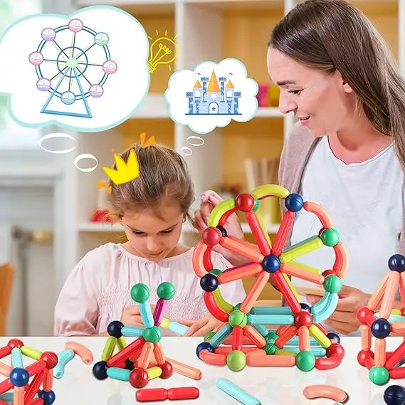 Non-toxic magnetic construction toy safe for children 6 years and up.