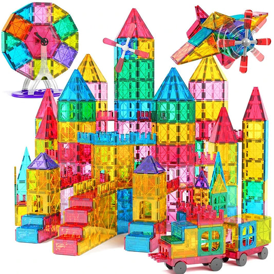 Budget MagnaTiles alternative in playroom