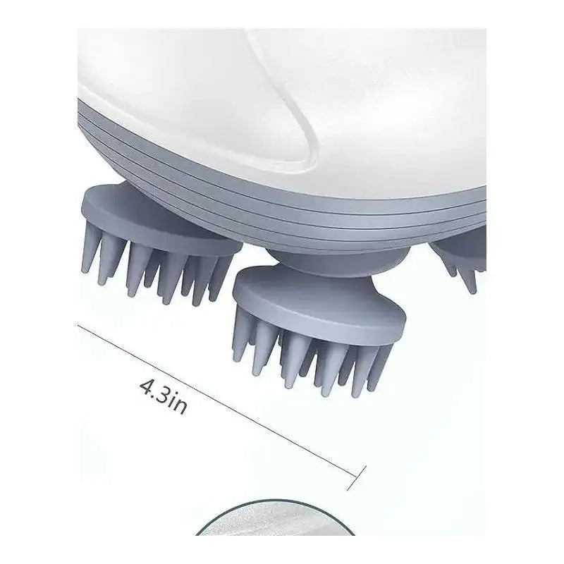 grooming session with handheld massager