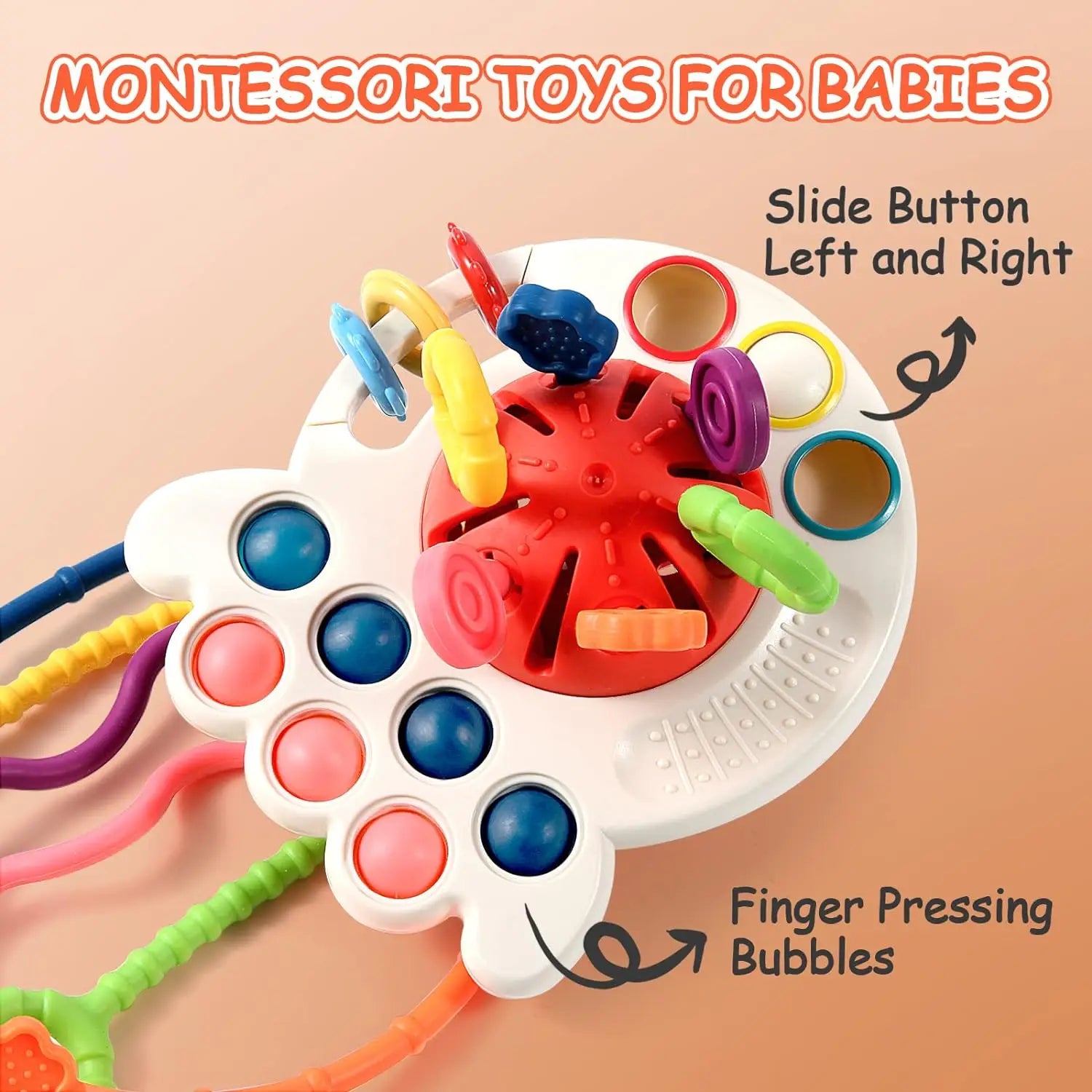 Baby sensory toy encouraging gross motor and sensory development.