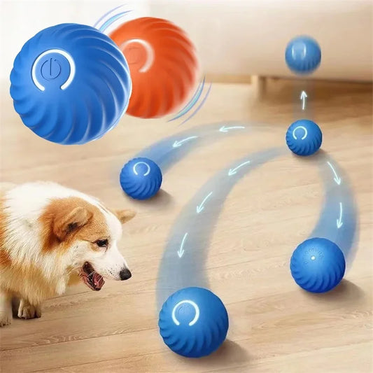 Rechargeable motion-activated smart dog ball for indoor play
