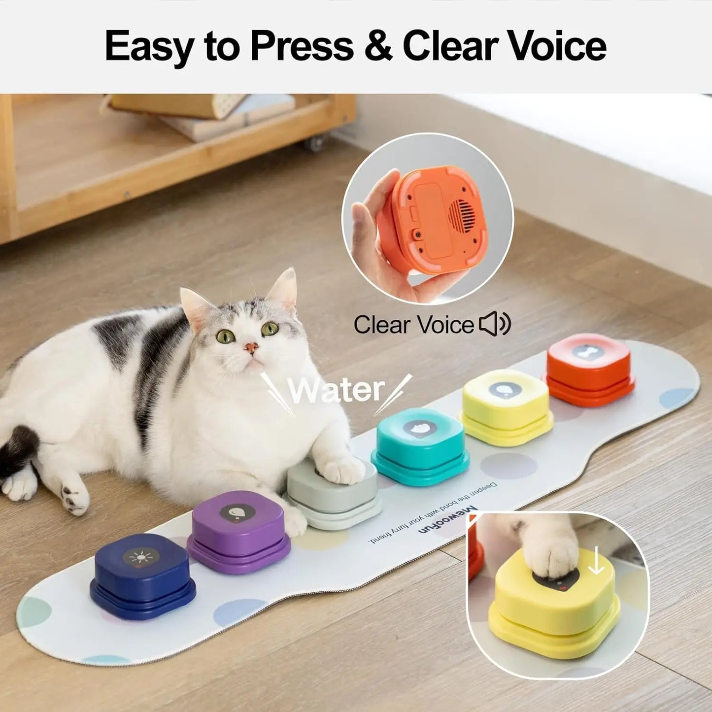 Recordable dog buttons for teaching words and commands