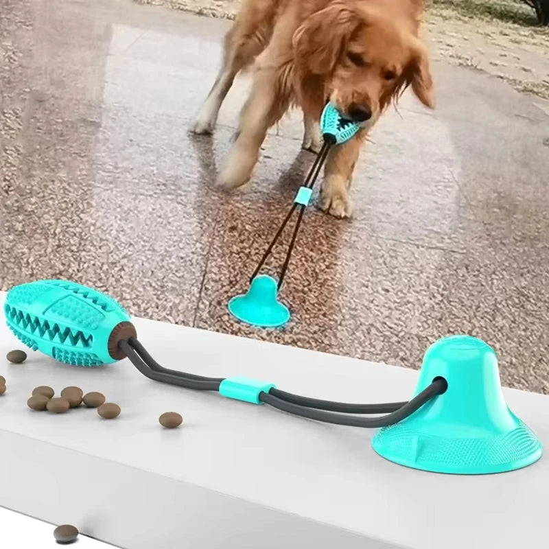 Self-play suction rope puzzle for powerful chewers and teething dogs