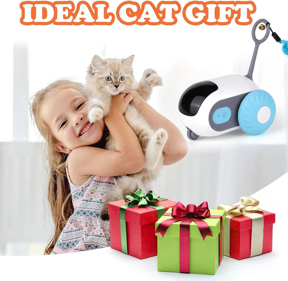 Remote control smart cat toy car for exercise and boredom relief