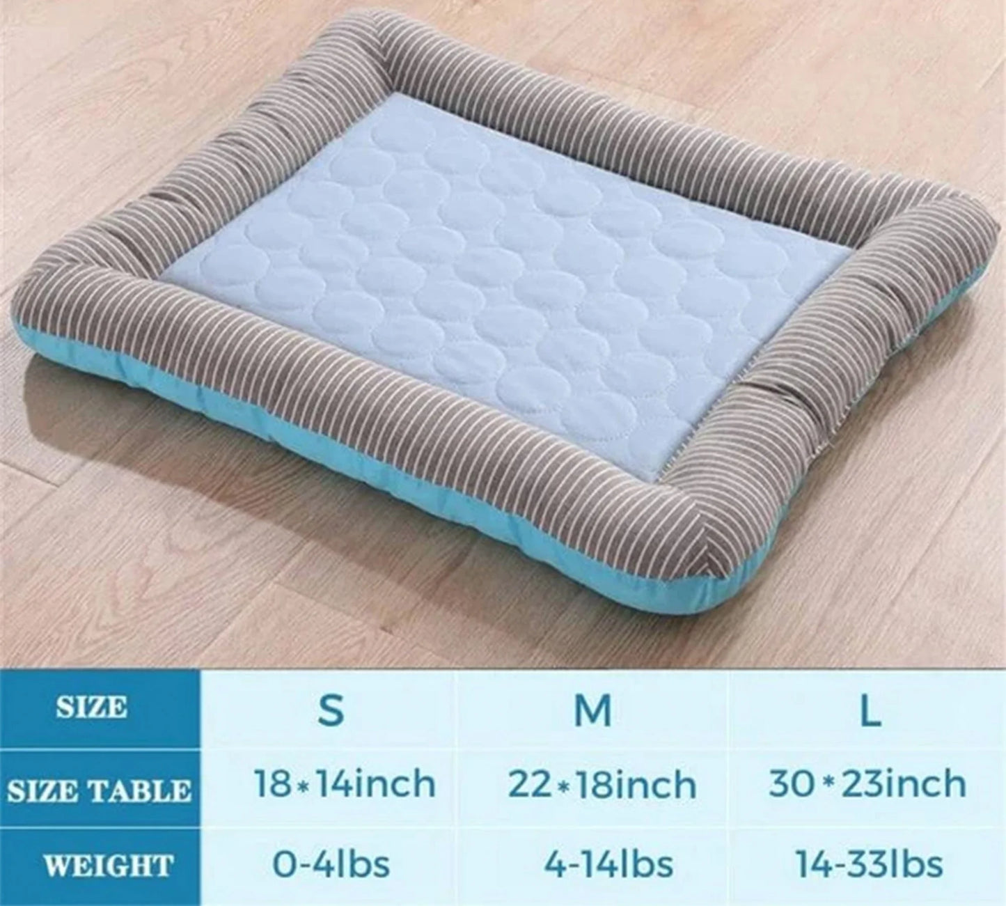 Ice silk cooling dog bed mat for summer heat relief