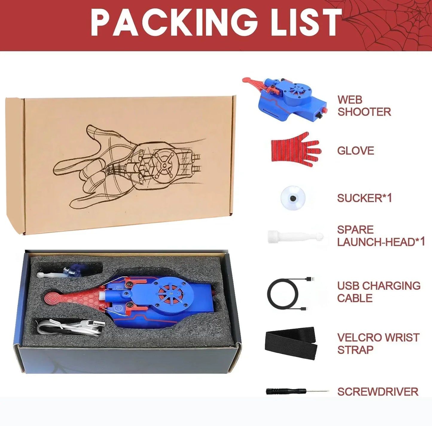 Safe and soft refillable web canister for Spider-Man toy launcher